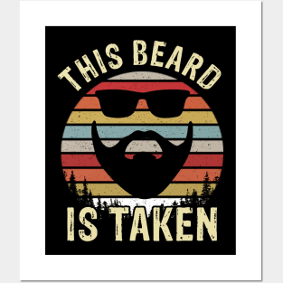 Mens Sorry This Beard is Taken Funny Valentines Day Gift Posters and Art